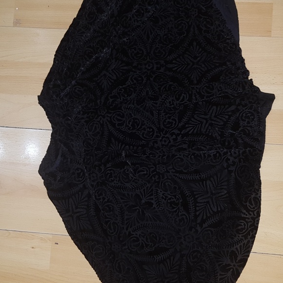 Black Milk Burned Velvet skater skirt - Picture 5 of 6